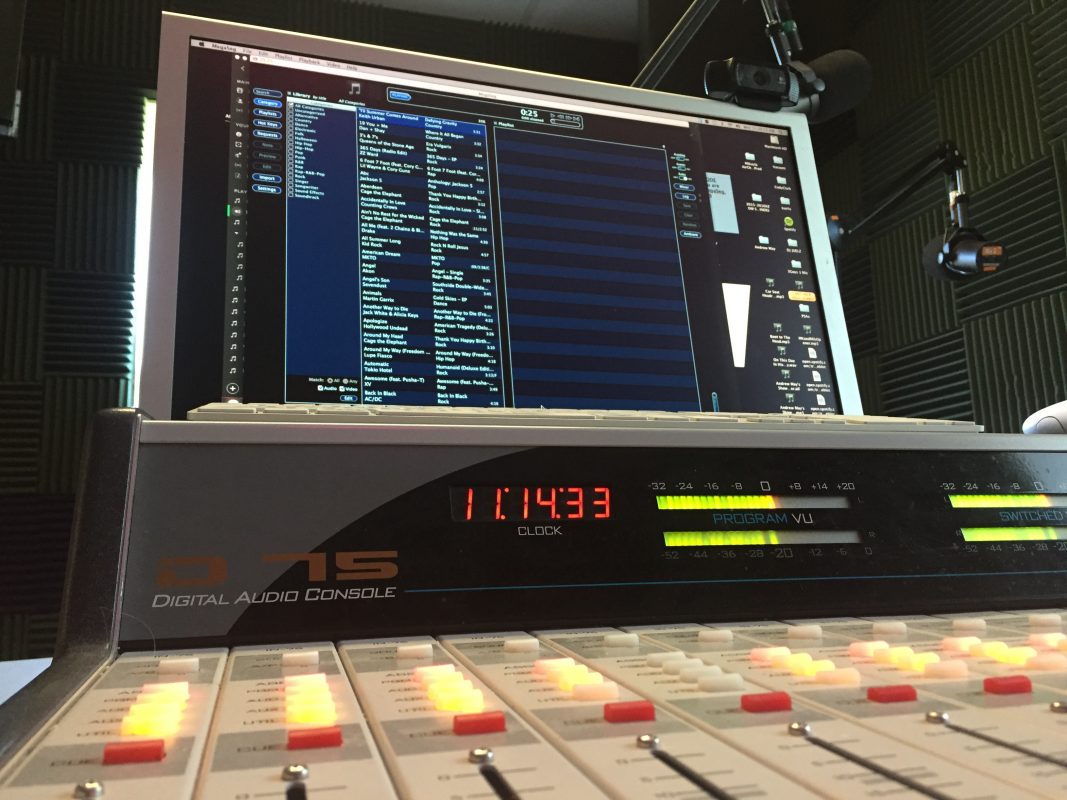 Image of radio station board